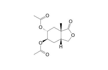 (3ARS,5RS,6RS,7ASR)-5,6-DIACETOXY-7A-METHYL-PERHYDRO-ISOBENZOFURANONE