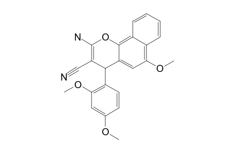 2-AMINO-4-(2,4-DIMETHOXYPHENYL)-6-METHOXY-4H-BENZO-[H]-CHROMENE-3-CARBONITRILE