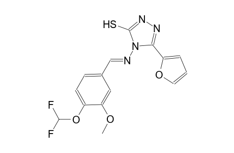 4-({(E)-[4-(difluoromethoxy)-3-methoxyphenyl]methylidene}amino)-5-(2-furyl)-4H-1,2,4-triazole-3-thiol