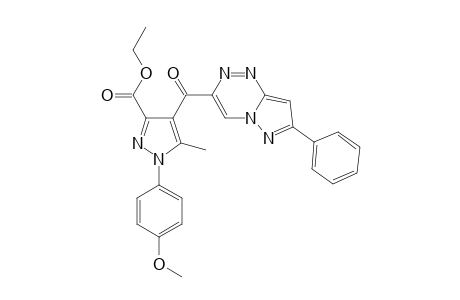 3-[1-(p-Anisyl)-3-ethoxycarbonyl-5-methyl-1H-pyrazole-4-carbonyl]-7-phenyl-pyrazolo[5,1-c][1,2,4]triazine