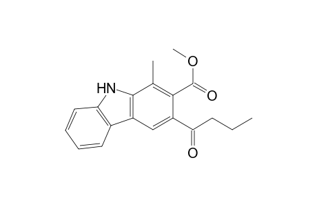9H-Carbazole-2-carboxylic acid, 1-methyl-3-(1-oxobutyl)-, methyl ester