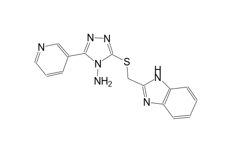 3-[(1H-benzimidazol-2-ylmethyl)sulfanyl]-5-(3-pyridinyl)-4H-1,2,4-triazol-4-amine