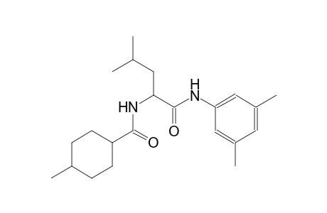 N-{1-[(3,5-dimethylanilino)carbonyl]-3-methylbutyl}-4-methylcyclohexanecarboxamide