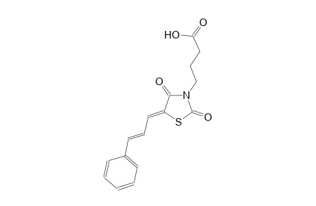 4-{(5Z)-2,4-dioxo-5-[(2E)-3-phenyl-2-propenylidene]-1,3-thiazolidin-3-yl}butanoic acid