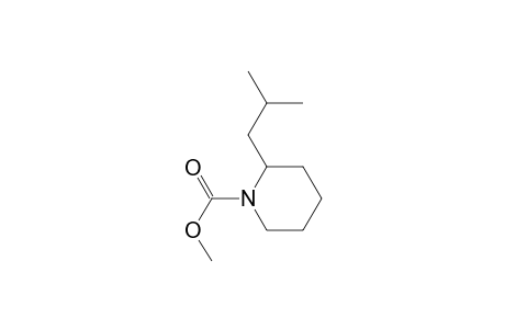 1-Piperidinecarboxylic acid, 2-(2-methylpropyl)-, methyl ester