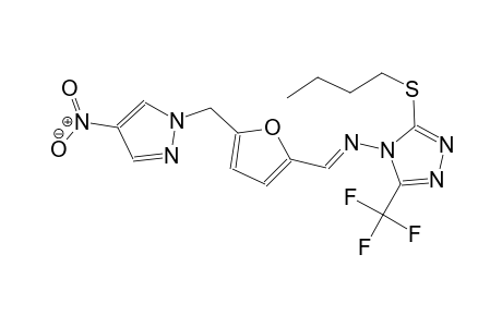 3-(butylsulfanyl)-N-((E)-{5-[(4-nitro-1H-pyrazol-1-yl)methyl]-2-furyl}methylidene)-5-(trifluoromethyl)-4H-1,2,4-triazol-4-amine
