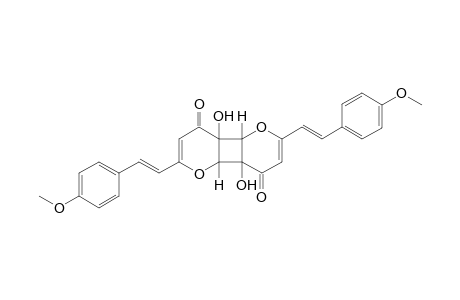 4a,4b,8a,8-Tetrahydro-4a,8a-dihydroxy-2,6-bis[(4'-methoxyphenyl)ethenyl]cyclobuta[1,2-b : 3,4-b']dipyran-4,8-dione