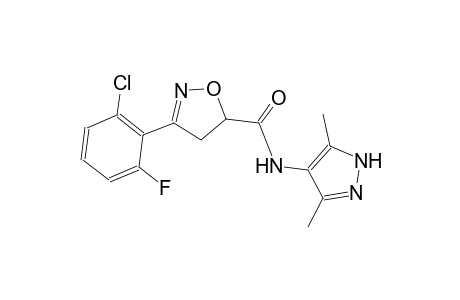 5-isoxazolecarboxamide, 3-(2-chloro-6-fluorophenyl)-N-(3,5-dimethyl-1H-pyrazol-4-yl)-4,5-dihydro-