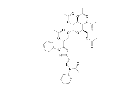 5-[(1S)-1-ACETOXY-2-(2,3,4,6-TETRA-O-ACETYL-ALPHA-D-GLUCO-PYRANOSYLOXY)-ETHYL]-1-PHENYLPYRAZOLE-3-CARBOXALDEHYDE-N-ACETYLPHENYL-HYDRAZONE