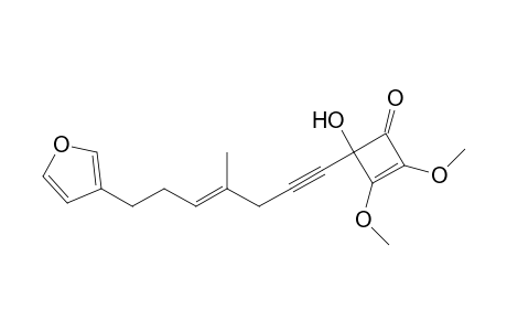 2-Cyclobuten-1-one, 4-[7-(3-furanyl)-4-methyl-4-hepten-1-ynyl]-4-hydroxy-2,3-dimethoxy-, (E)-