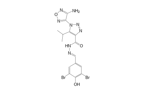 1-(4-amino-1,2,5-oxadiazol-3-yl)-N'-[(E)-(3,5-dibromo-4-hydroxyphenyl)methylidene]-5-isopropyl-1H-1,2,3-triazole-4-carbohydrazide