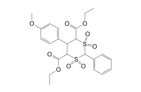 5-(p-METHOXYPHENYL)-2-PHENYL-m-DITHIANE-4,6-DICARBOXYLIC ACID, DIETHYL ESTER, 1,1,3,3-TETRAOXIDE