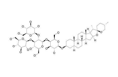 SAPONIN-4;3-O-[BETA-D-GLUCOPYRANOSYL-(1->2)-[BETA-D-GLUCOPYRANOSYL-(1->3)]-BETA-D-GLUCOPYRANOSYL-(1->4)-BETA-D-GALACTOPYRANOSYL]-NEOTIGOGENIN