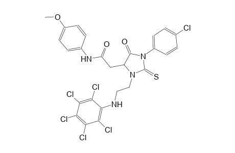 4-imidazolidineacetamide, 1-(4-chlorophenyl)-N-(4-methoxyphenyl)-5-oxo-3-[2-[(2,3,4,5,6-pentachlorophenyl)amino]ethyl]-2-thioxo-