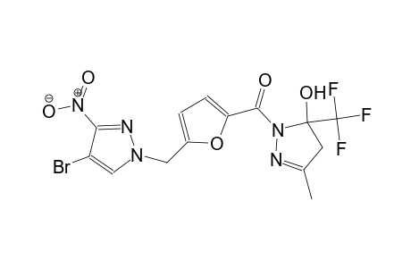 1-{5-[(4-bromo-3-nitro-1H-pyrazol-1-yl)methyl]-2-furoyl}-3-methyl-5-(trifluoromethyl)-4,5-dihydro-1H-pyrazol-5-ol