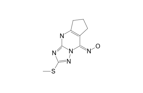 (E)-2-METHYLTHIO-5-OXIMINO-6,7,8,9-TETRAHYDRO-CYCLOPENTA-[1,2-D]-[1,2,4]-TRIAZOLO-[1,5-A]-PYRIMIDINE