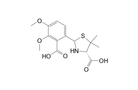 2-(2-Carboxy-3,4-dimethoxyphenyl)-5,5-dimethyl-1,3-thiazolidine-4-carboxylic acid