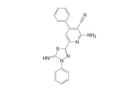 2-Amino-6-(4,5-dihydro-5-imino-4-phenyl-1,3,4-thiadiazol-2-yl)-4-phenylpyridine-3-carbonitrile