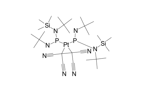 BIS-((TERT.-BUTYLIMINO)-[TERT.-BUTYL-(TRIMETHYLSILYL)-AMINO]-PHOSPHANE)-(TETRACYANETHYLEN)-PLATIN