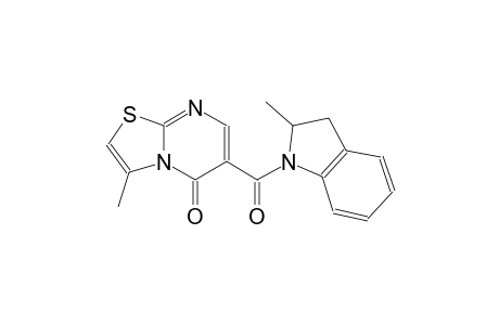 5H-thiazolo[3,2-a]pyrimidin-5-one, 6-[(2,3-dihydro-2-methyl-1H-indol-1-yl)carbonyl]-3-methyl-