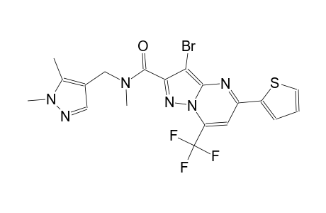3-bromo-N-[(1,5-dimethyl-1H-pyrazol-4-yl)methyl]-N-methyl-5-(2-thienyl)-7-(trifluoromethyl)pyrazolo[1,5-a]pyrimidine-2-carboxamide