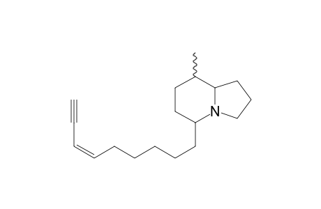 8-Methyl-5-(non-6'-en-8'-ynyl)-indolizidine