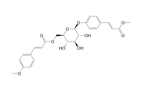 4-O-(6-O-p-Coumaroyl-.beta.,D-glucopyranosyl)-p-coumaric acid dimethyl dev.
