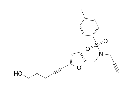 N-[5-(5-Hydroxypent-1-ynyl)furan-2-ylmethyl]-4-methyl-N-prop-2-ynylbenzenesulfonamide
