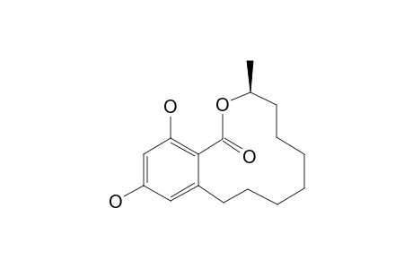 DES-O-METHYLLASIODIPLODIN;3,4,5,6,7,8,9,10-OCTAHYDRO-12,14-DIHYDROXY-3-METHYL-1H-2-BENZOXACYCLODODECIN-1-ONE