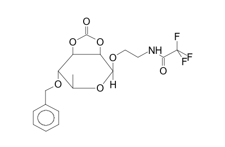 2-TRIFLUOROACETAMIDOETHYL 4-O-BENZYL-2,3-O-CYCLOCARBONYL-BETA-L-RHAMNOPYRANOSE