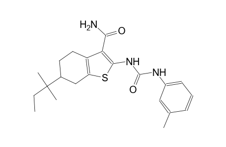 6-tert-pentyl-2-[(3-toluidinocarbonyl)amino]-4,5,6,7-tetrahydro-1-benzothiophene-3-carboxamide