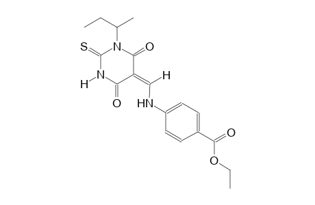 ethyl 4-{[(E)-(1-sec-butyl-4,6-dioxo-2-thioxotetrahydro-5(2H)-pyrimidinylidene)methyl]amino}benzoate