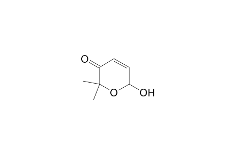 2H-Pyran-3(6H)-one, 6-hydroxy-2,2-dimethyl-, (.+-.)-