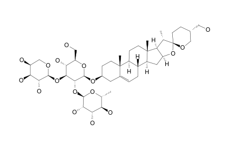 (25R)-SPIROST-5-ENE-3-BETA,27-DIOL-3-O-[O-ALPHA-L-RHAMNOPYRANOSYL-(1->2)-O-[ALPHA-L-ARABINOPYRANOSYL-(1->3)]-BETA-D-GLUCOPYRANOSIDE]