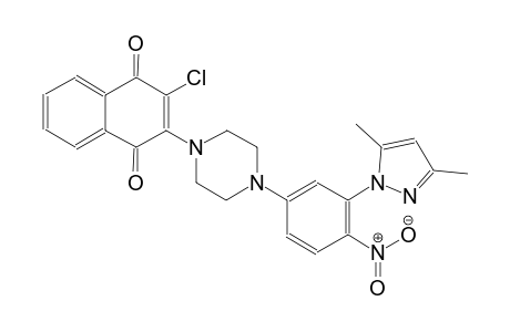 2-chloro-3-{4-[3-(3,5-dimethyl-1H-pyrazol-1-yl)-4-nitrophenyl]-1-piperazinyl}naphthoquinone
