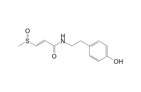 (E)-N-[2-(4-hydroxyphenyl)ethyl]-3-methylsulfinyl-2-propenamide