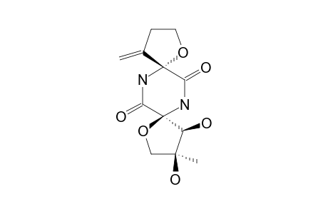 (3S,4S,5S,8R)-3,4-dihydroxy-3-methyl-12-methylene-1,9-dioxa-6,13-diazadispiro[4.2.4^{8}.2^{5}]tetradecane-7,14-quinone