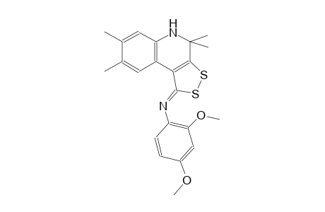 2,4-Dimethoxy-N-[(1Z)-4,4,7,8-tetramethyl-4,5-dihydro-1H-[1,2]dithiolo[3,4-c]quinolin-1-ylidene]aniline