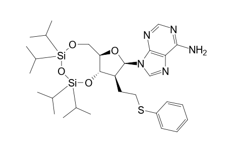 3',5'-O-(Tetraisopropyldisiloxane-1,3-diyl)-2'-deoxy-2'(S)-[2"-phenylthioethyl]-Adenosine