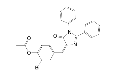 (E)-2-bromo-4-[(5-oxo-1,2-diphenyl-1H-imidazol-4(5H)-ylidene)methyl]phenyl acetate