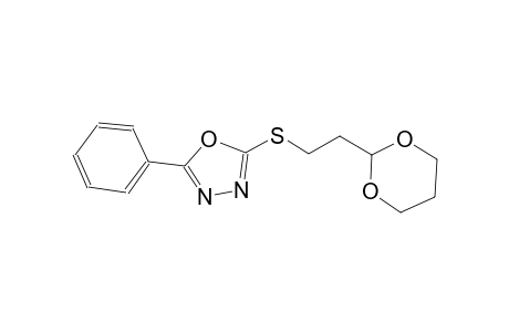 2-(1,3-dioxan-2-yl)ethyl 5-phenyl-1,3,4-oxadiazol-2-yl sulfide
