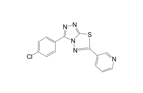 [1,2,4]Triazolo[3,4-b][1,3,4]thiadiazole, 3-(4-chlorophenyl)-6-(3-pyridinyl)-