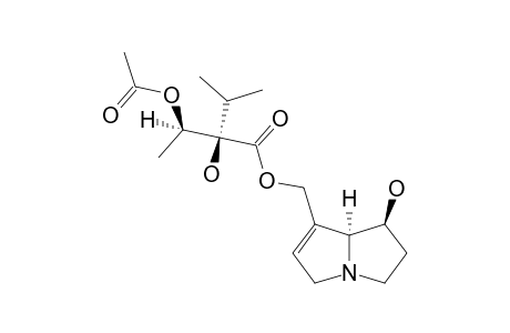 3'-ACETYLINDICINE;[1R-[1-ALPHA,7-(2R*,3S*),7-ALPHA-BETA]]-3-ACETOXY-2-HYDROXY-2-(1-METHYLETHYL)-BUTANOIC-ACID-(2,3,5,7A-TETRAHYDRO-1-HYDROXY-1H-PYR