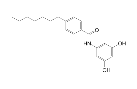 Benzamide, N-(3,5-dihydroxyphenyl)-4-heptyl-