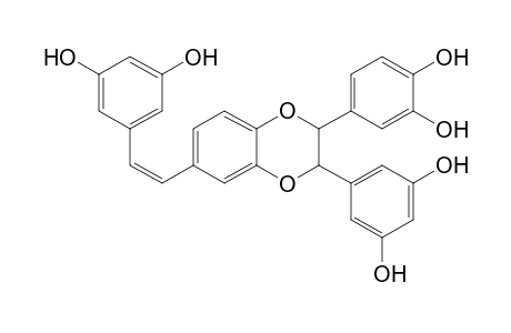 (Z)- 6-[.beta.-(3,5-Dihydroxyphenyl)ethenyl]-2-(3',4'-dihydroxyphenyl)-3-(3",5"-dihydroxyphenyl)-benzodioxane