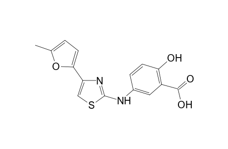 2-Hydroxy-5-{[4-(5-methylfuran-2-yl)-1,3-thiazol-2-yl]amino}benzoic acid