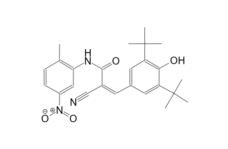 (2Z)-2-cyano-3-(3,5-ditert-butyl-4-hydroxyphenyl)-N-(2-methyl-5-nitrophenyl)-2-propenamide