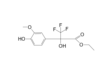 2-Hydroxypropionic acid, 3,3,3-trifluoro-2-(4-hydroxy-3-methoxyphenyl)-, ethyl ester