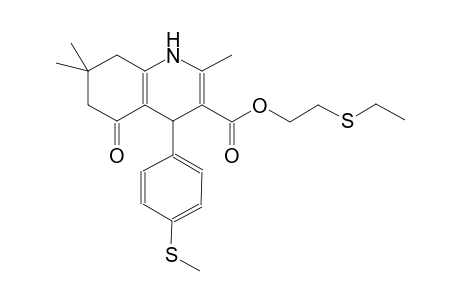 3-quinolinecarboxylic acid, 1,4,5,6,7,8-hexahydro-2,7,7-trimethyl-4-[4-(methylthio)phenyl]-5-oxo-, 2-(ethylthio)ethyl ester