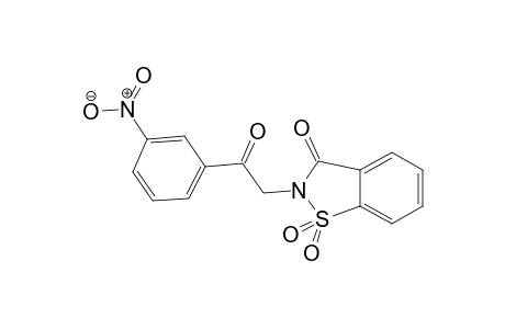 1,2-Benzisothiazol-3(2H)-one, 2-[2-(3-nitrophenyl)-2-oxoethyl]-, 1,1-dioxide